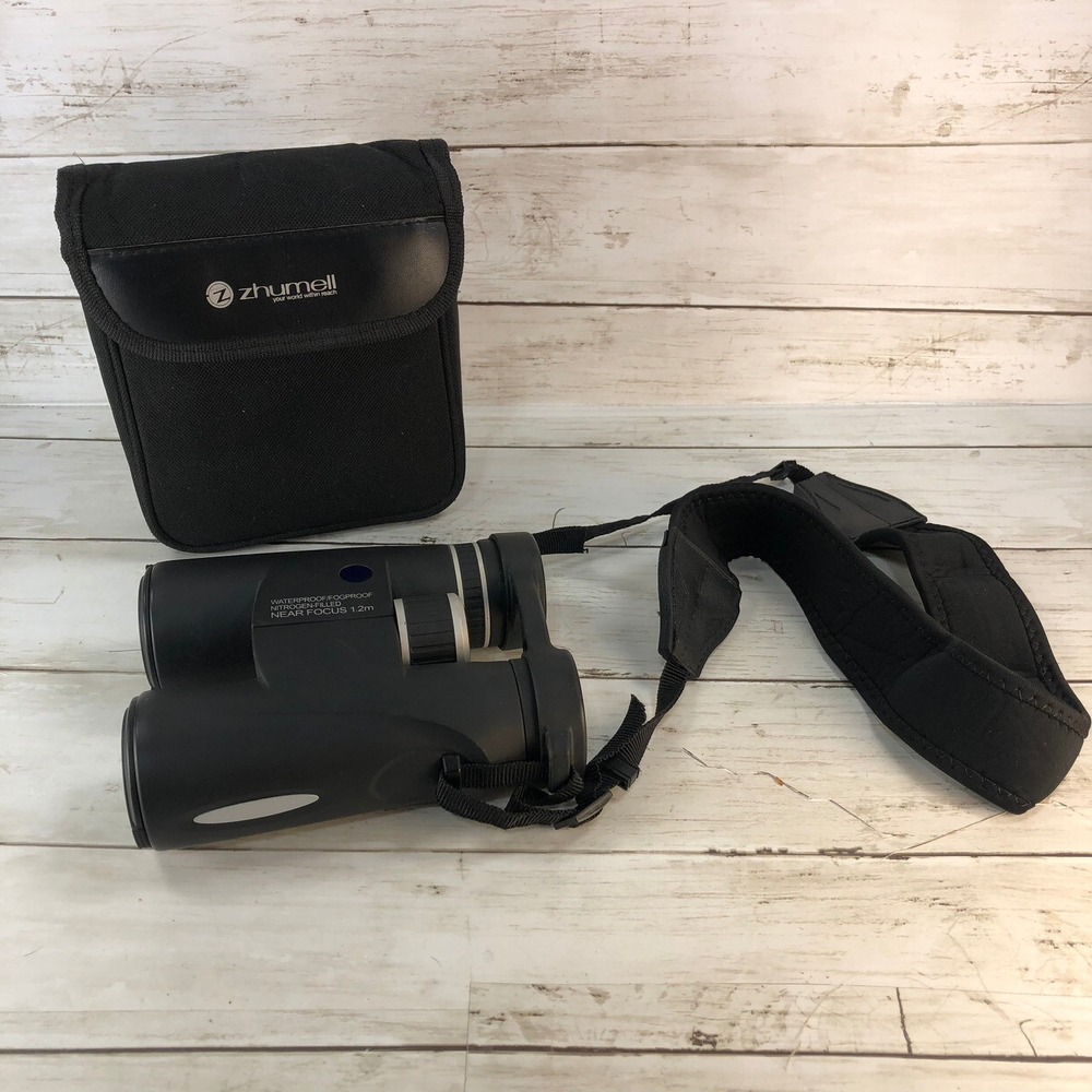 Zhumell 8x42 Binoculars Waterproof Fogproof Nitrogen-Filled Black with Case